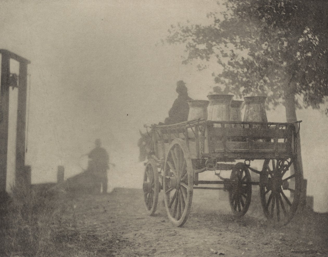 An der Fähre - Ein nebliger Morgen, 1890-1891, gedruckt 1893 von Peter Henry Emerson