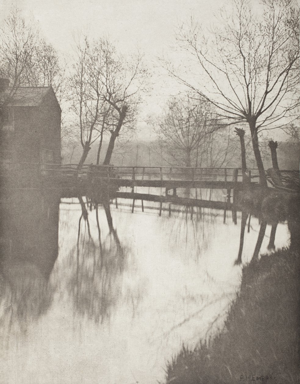 Fußgängerbrücke in der Nähe von Chingford von Peter Henry Emerson