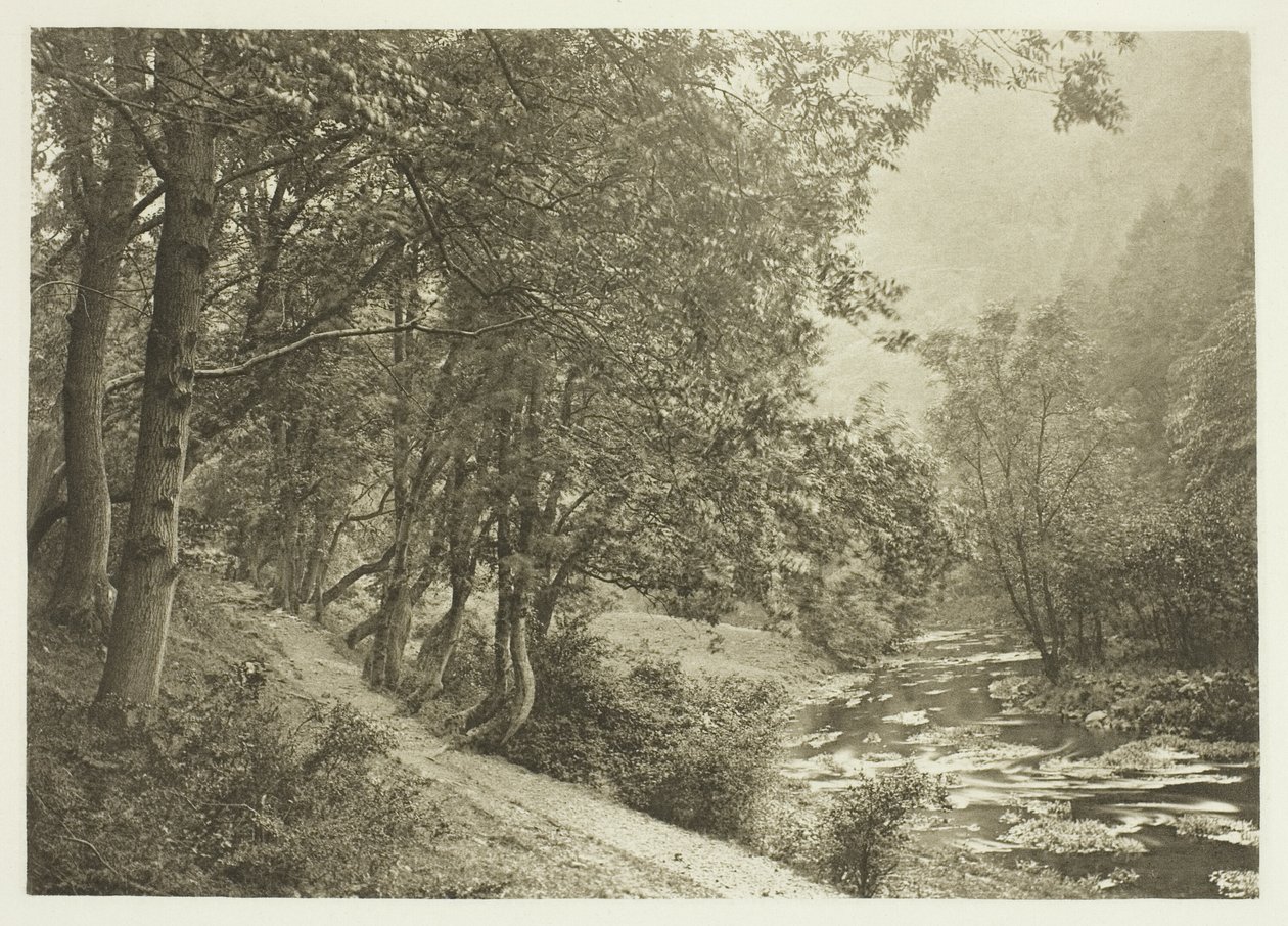 Der Pfad über den ersten Hügel, Dove Dale von Peter Henry Emerson