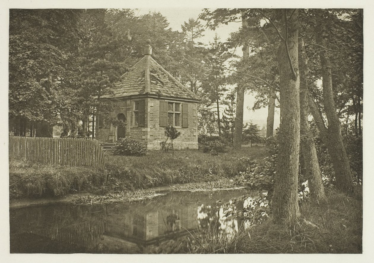 Walton und Cottons Fischerhaus, Beresford Dale von Peter Henry Emerson