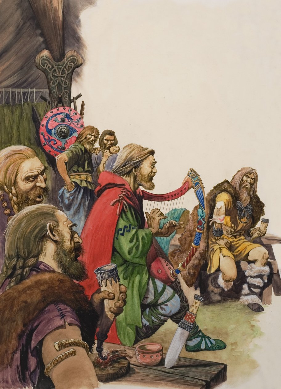 Alfred (849-899) verkleidet als Minnesänger im Lager von König Guthrum von Peter Jackson