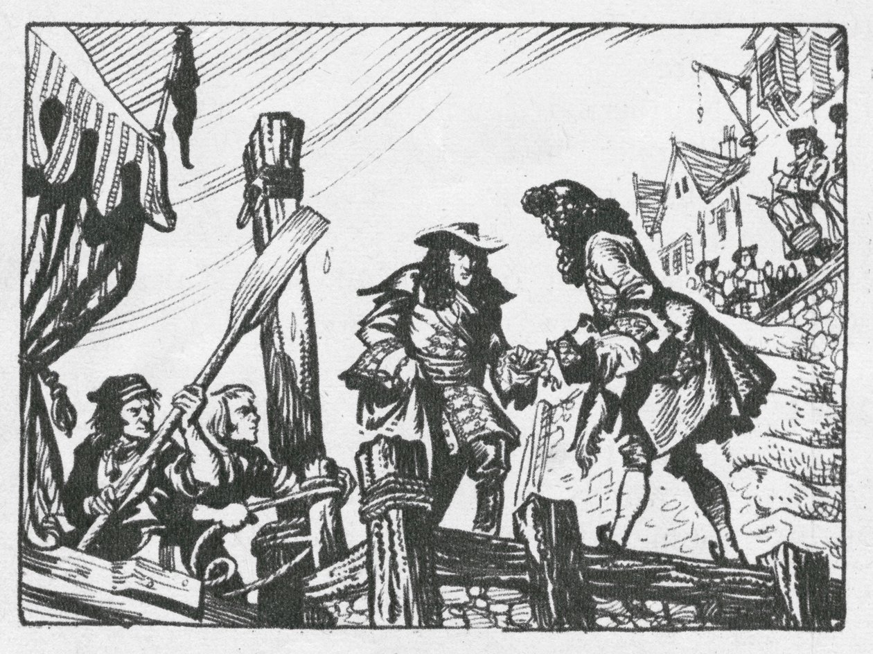 Brixham, wo Wilhelm, Prinz von Oranien, 1688 landete, um den englischen Thron zu beanspruchen von Peter Jackson