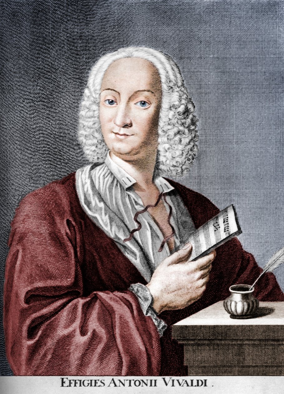 Antonio Vivaldi, italienischer Barockkomponist, katholischer Priester und virtuoser Geiger, 1725 von Peter La Cave