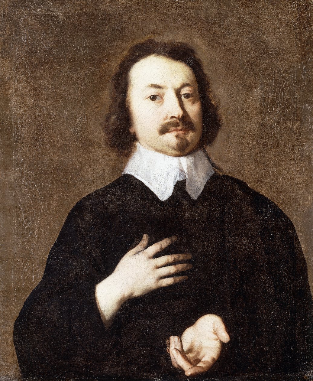 Porträt eines Gentlemans, Halbfigur, in Schwarz mit weißem Kragen von Peter Lely