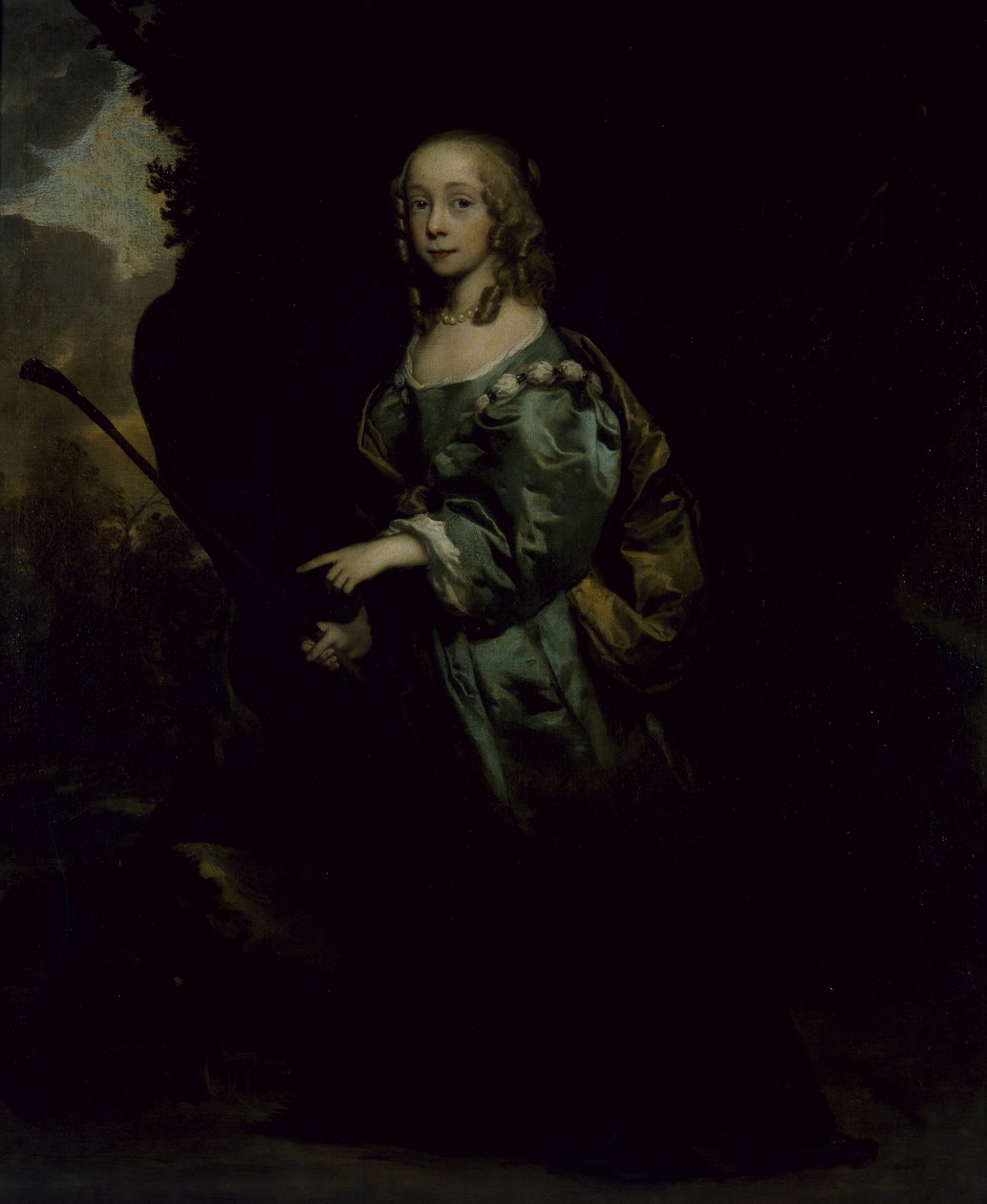 Porträt eines jungen Mädchens in Grün von Peter Lely