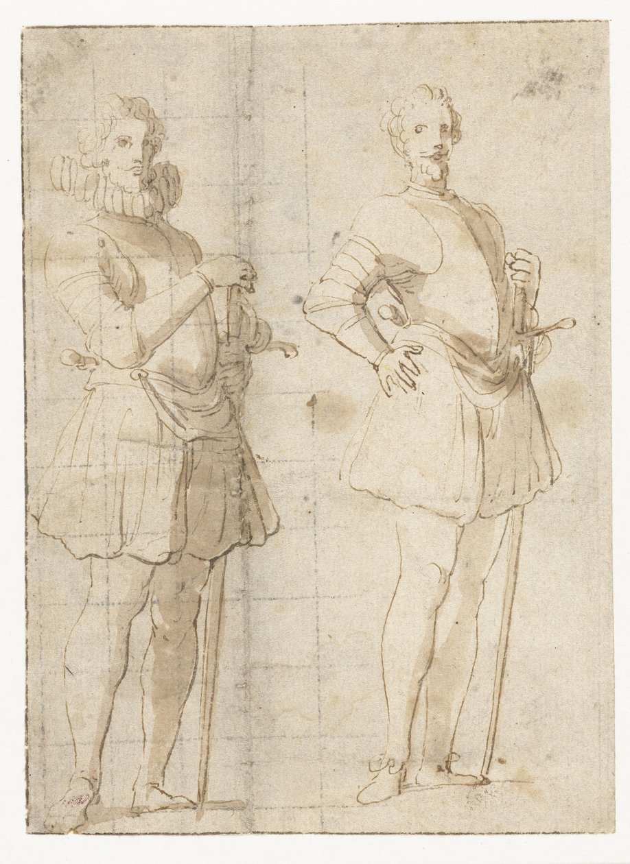 Zwei Studien eines stehenden Offiziers von Peter Paul Rubens (possibly)