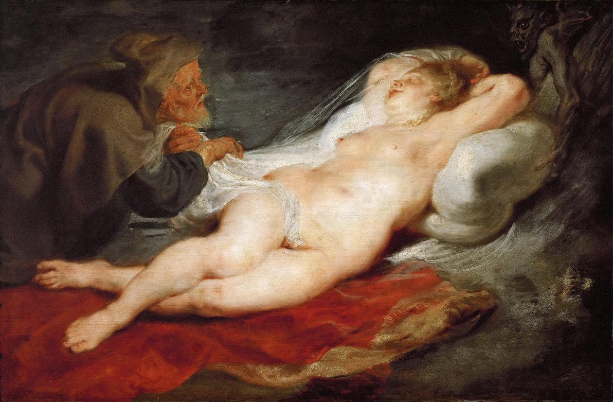 Der Einsiedler und die schlafende Angelica von Peter Paul Rubens