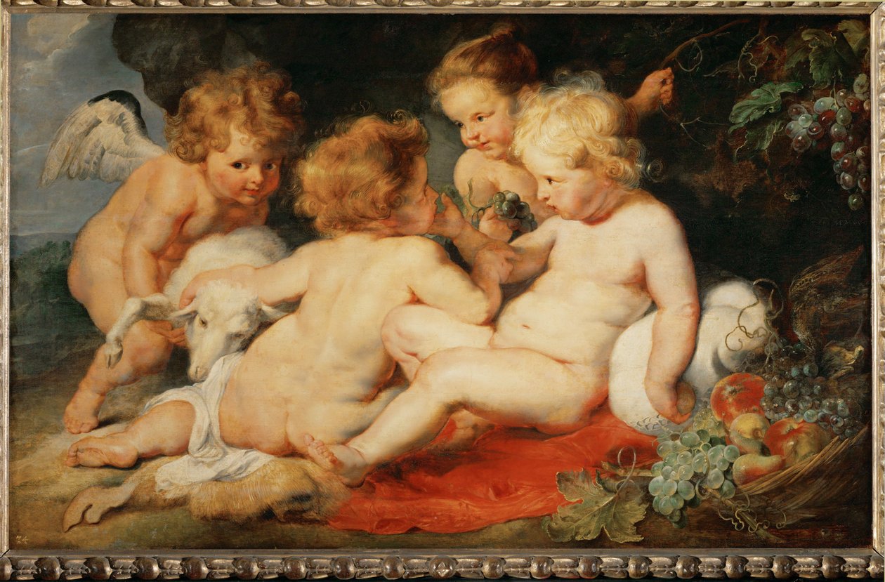 Christkind mit Johannes dem Täufer und zwei Engeln von Peter Paul Rubens