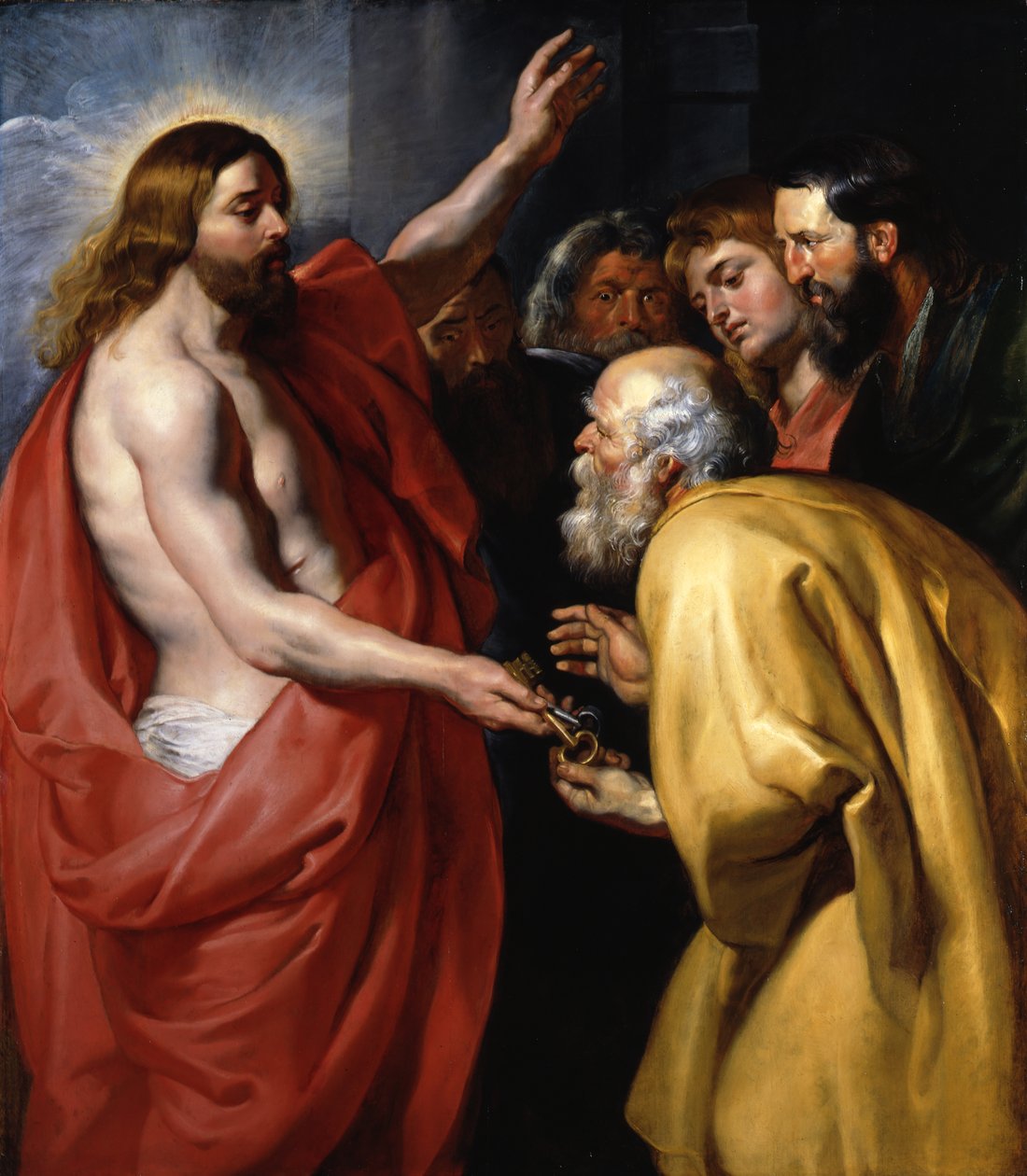 Christus übergibt dem heiligen Petrus die Himmelsschlüssel von Peter Paul Rubens