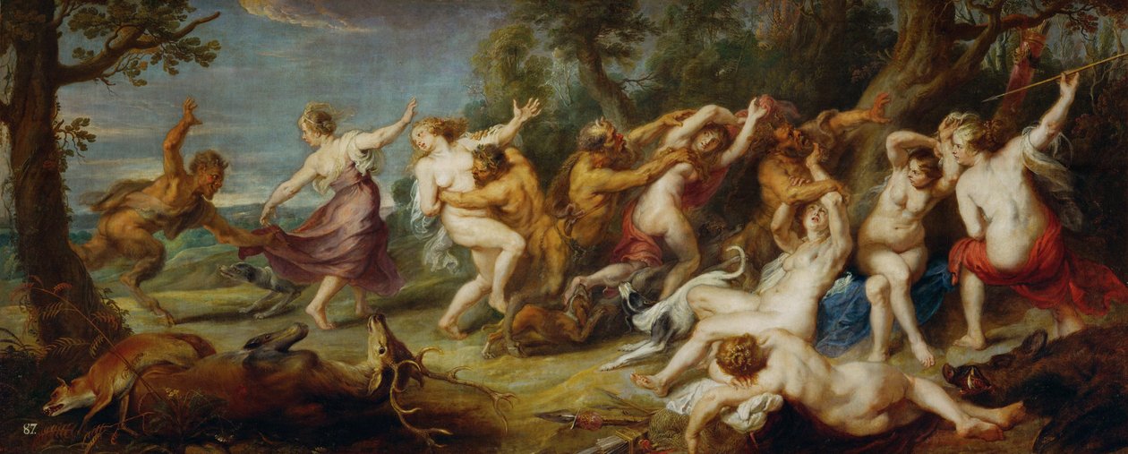Diana und ihre Nymphen von Satyrn entdeckt, ca. 1635 von Peter Paul Rubens