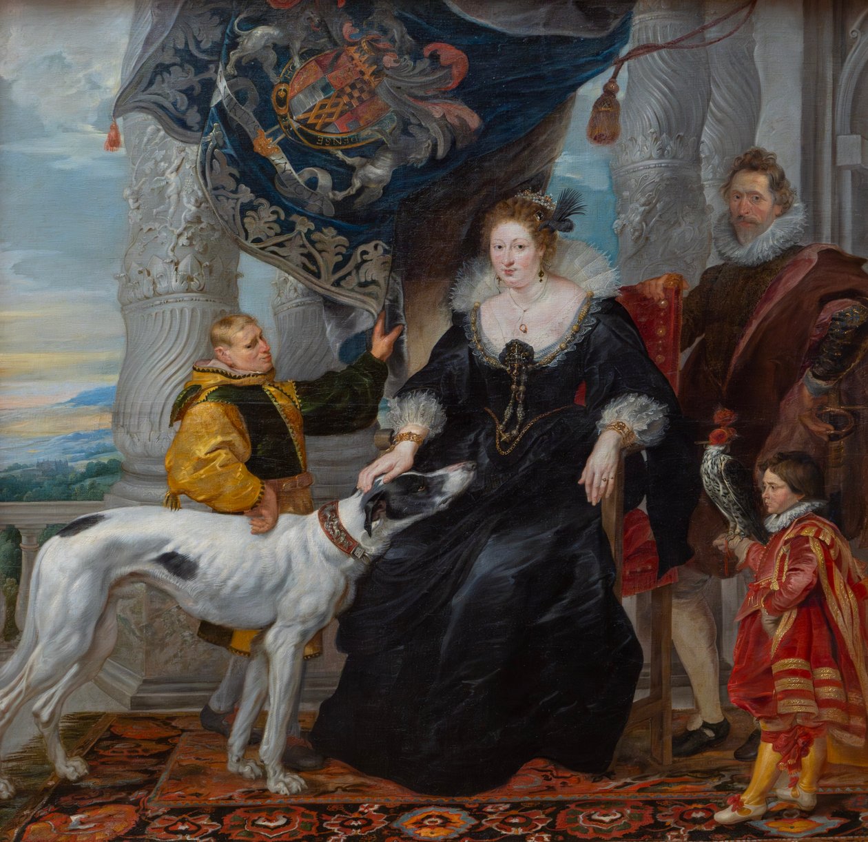Doppelporträt von Alethea Talbot, Gräfin von Arundel und Sir Dudley Carleton, mit zwei Dienern von Peter Paul Rubens