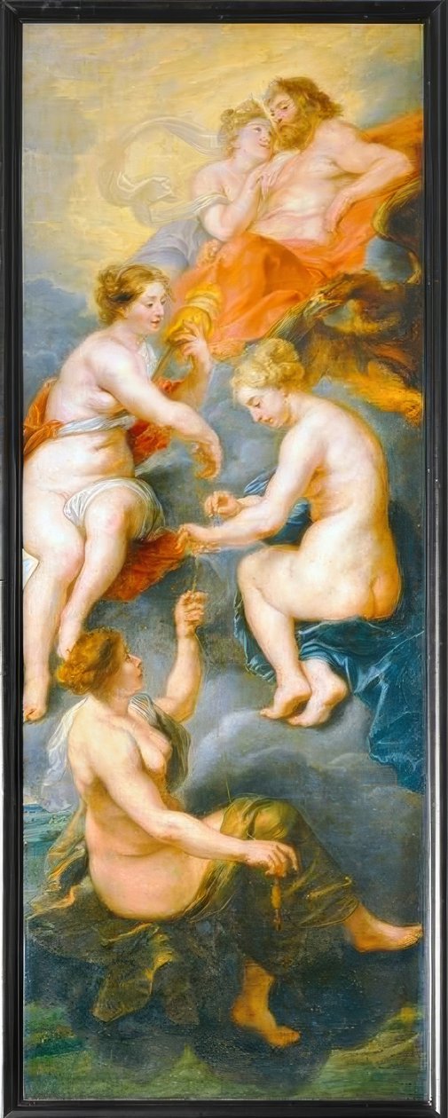 Die Parzen spinnen das Schicksal der Königin Maria von Medici von Peter Paul Rubens