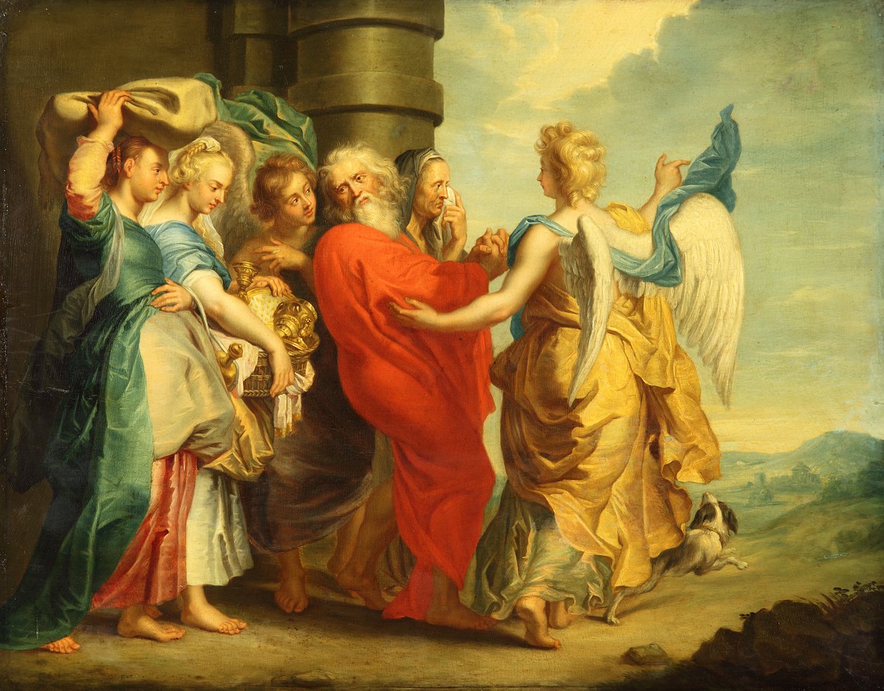 Lot verlässt mit seinen Töchtern Sodom von Peter Paul Rubens