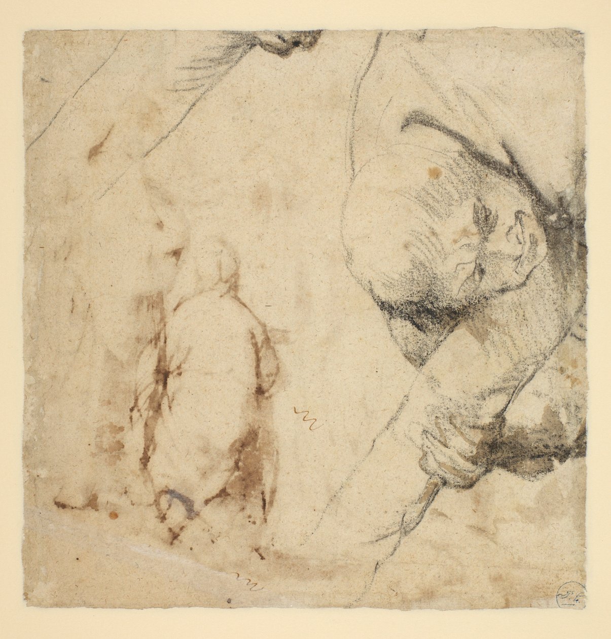 Mann, der einen Kreuzschaft hält von Peter Paul Rubens