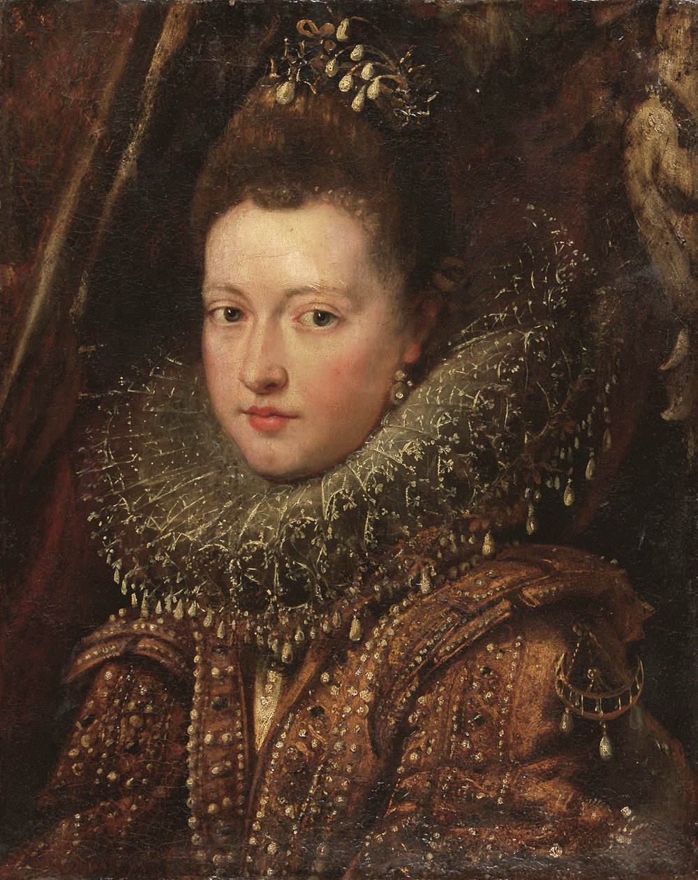 Porträt von Prinzessin Margherita Gonzaga, Brustbild - ein Fragment von Peter Paul Rubens