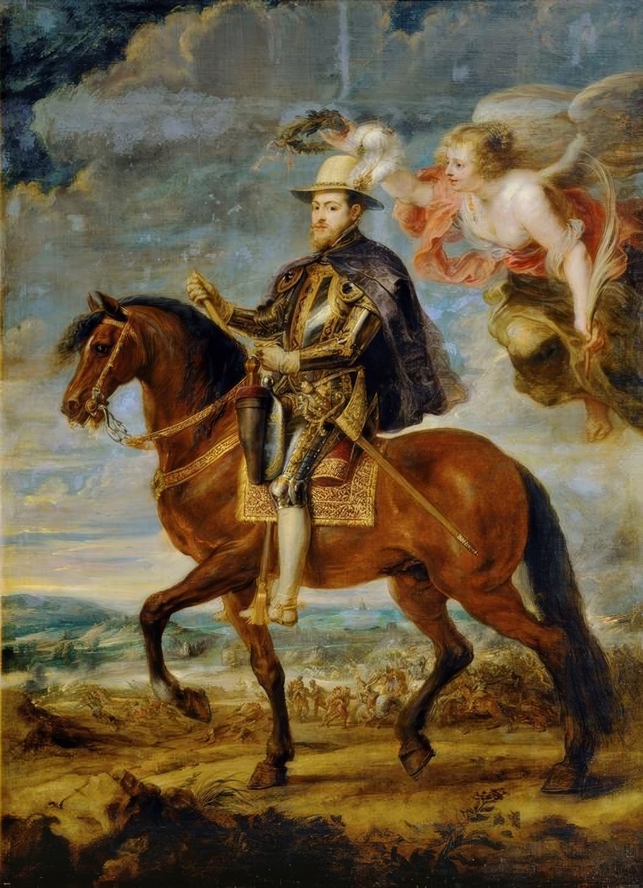 Reiterbildnis Philipps II. in der Schlacht von St. Quentin 1557 von Peter Paul Rubens