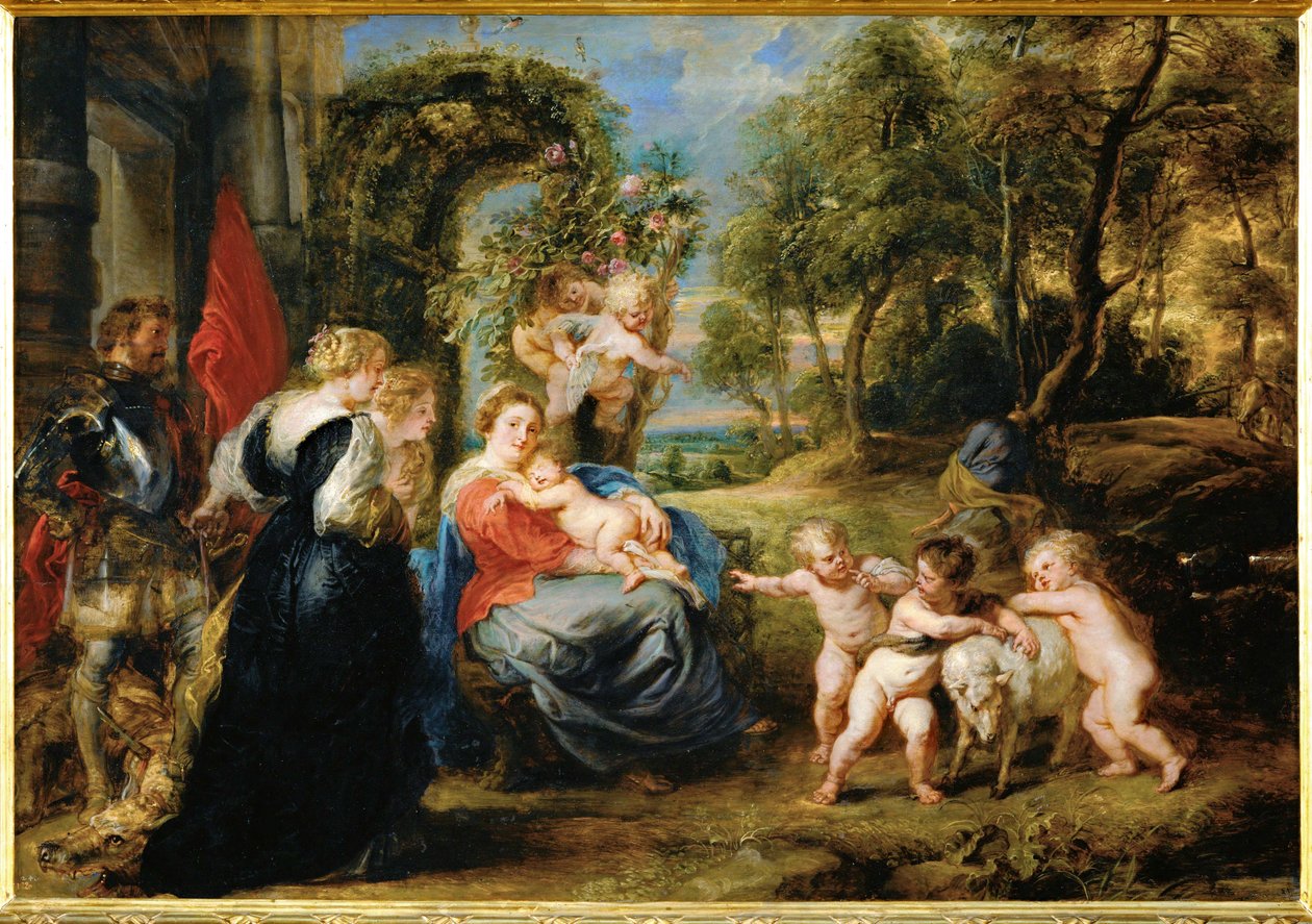 Ruhe auf der Flucht nach Ägypten, um 1632-35 von Peter Paul Rubens