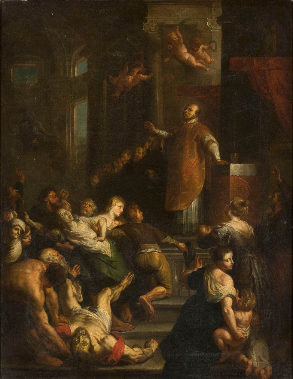 Der heilige Ignatius von Loyola vertreibt böse Geister von Peter Paul Rubens