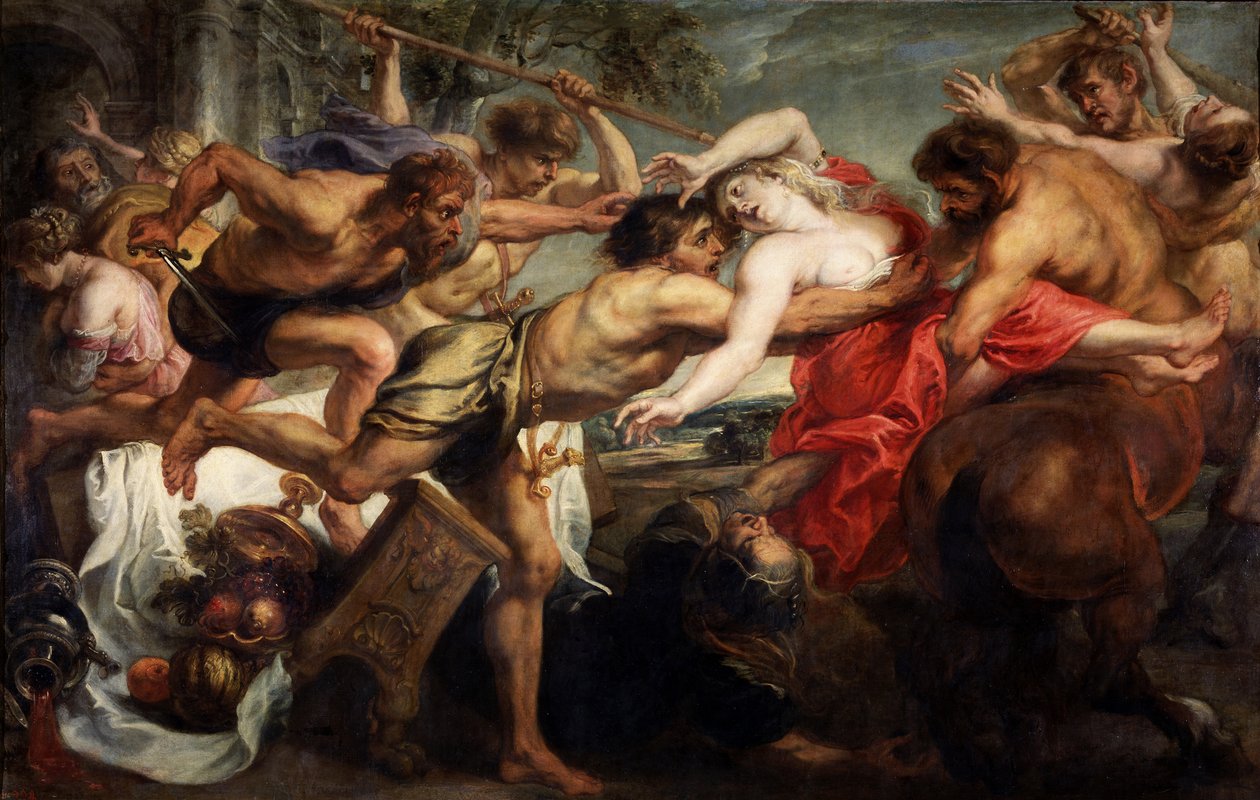 Die Entführung der Hippodamia, oder Lapithen und Kentauren, 1636-1638 von Peter Paul Rubens