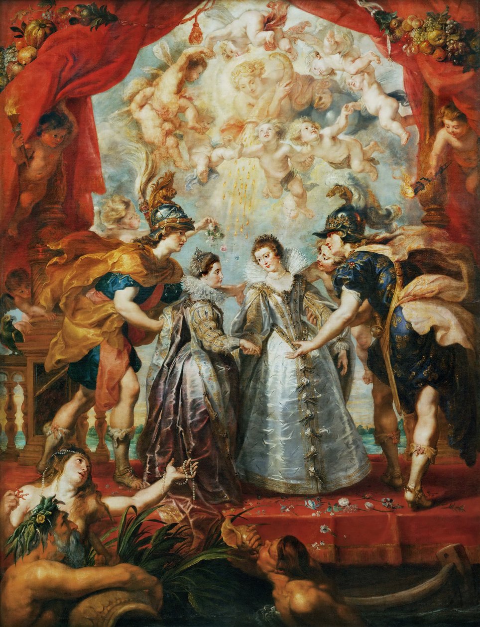 Der Austausch der Prinzessinnen an der spanischen Grenze. Der Marie de Medici Zyklus von Peter Paul Rubens