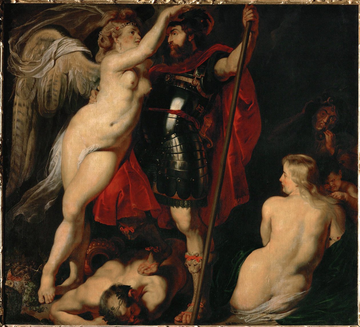 Der Held der Tugend, Mars, gekrönt von der Siegesgöttin von Peter Paul Rubens