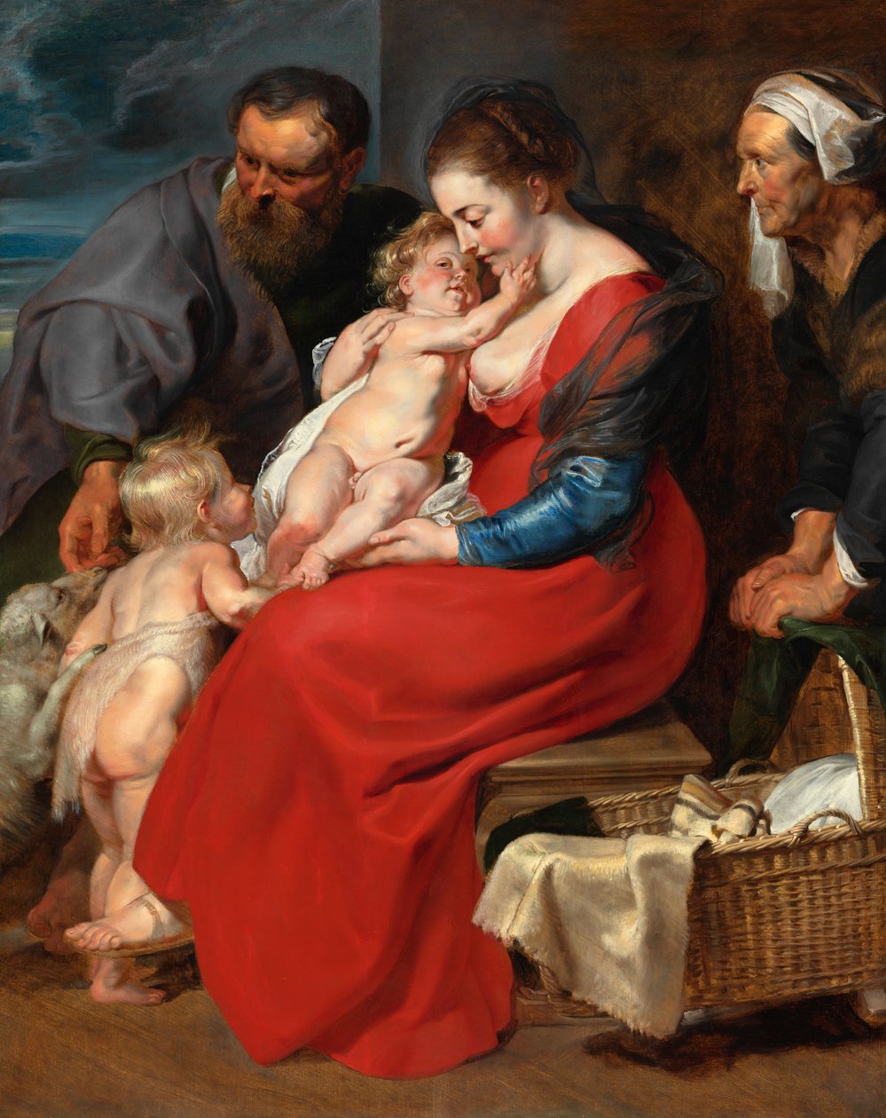 Die Heilige Familie mit den Heiligen Elisabeth und Johannes dem Täufer von Peter Paul Rubens