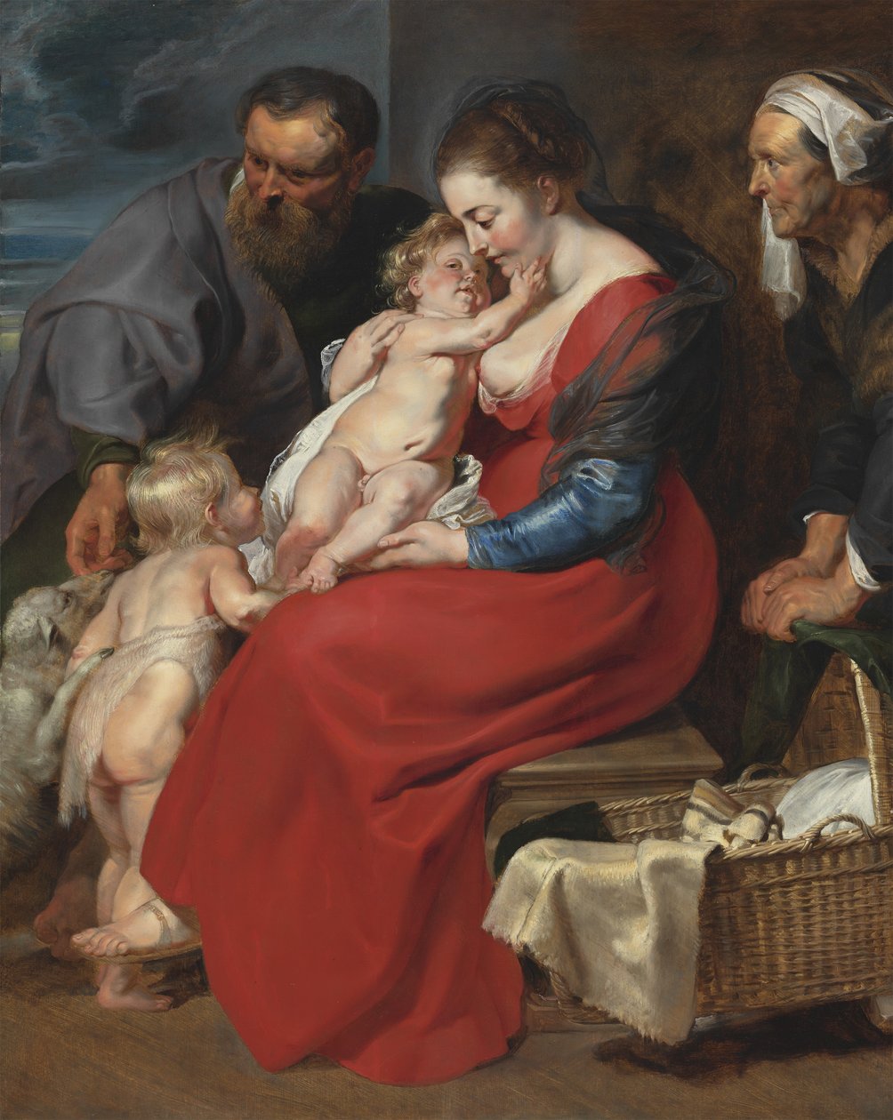Die Heilige Familie mit den Heiligen Elisabeth und Johannes dem Täufer von Peter Paul Rubens