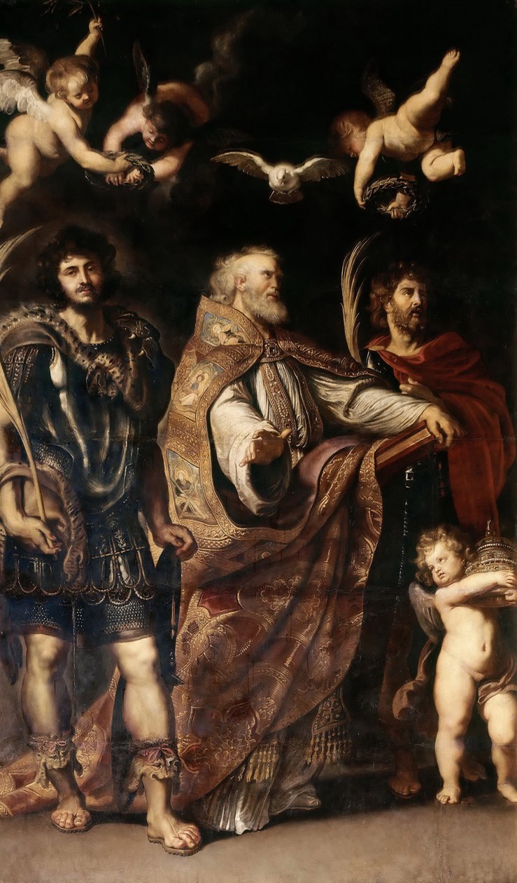 Die Heiligen Gregor I., Maurus und Papias, 1608 von Peter Paul Rubens