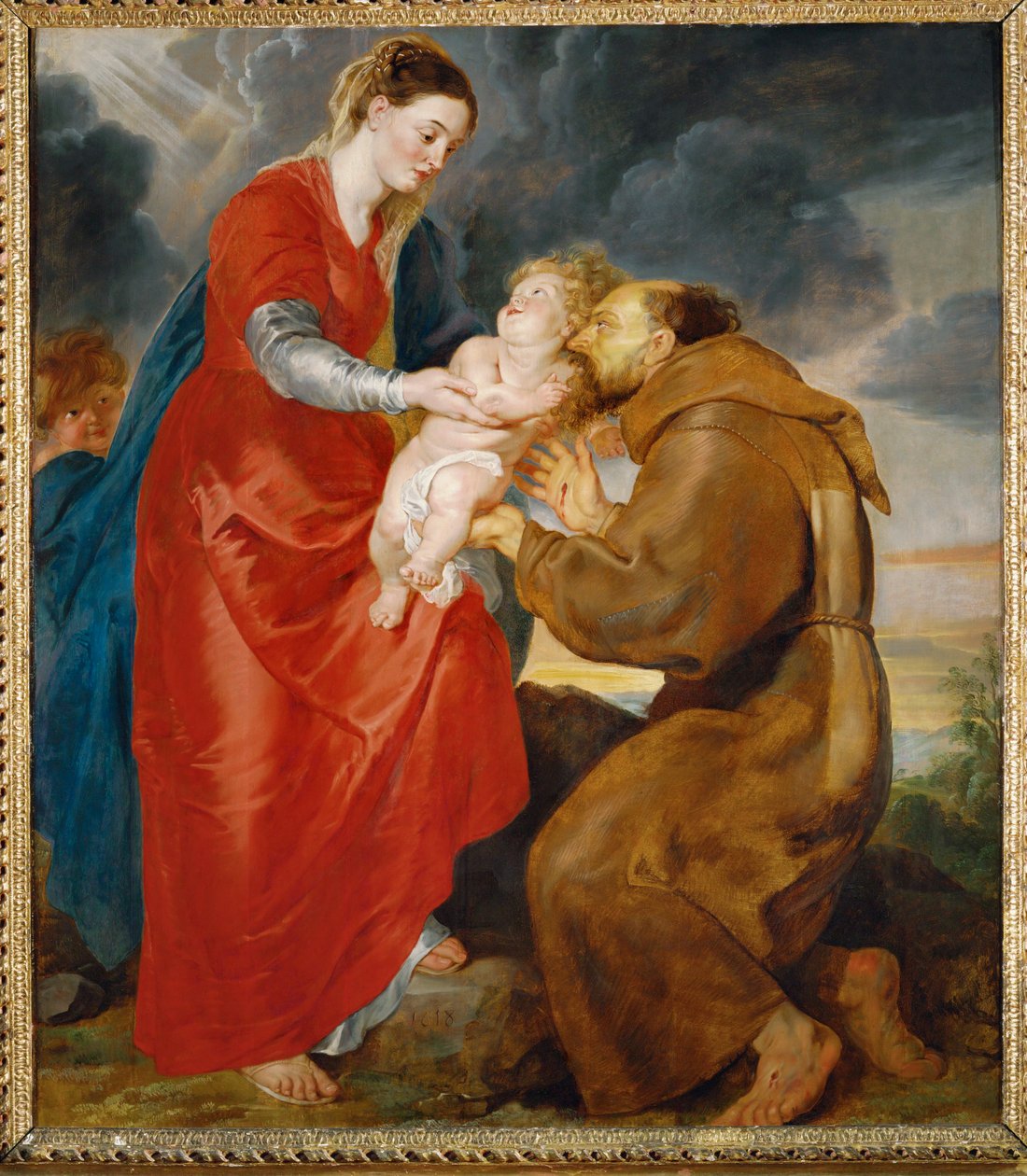 Die Jungfrau präsentiert das Jesuskind dem Heiligen Franziskus von Peter Paul Rubens