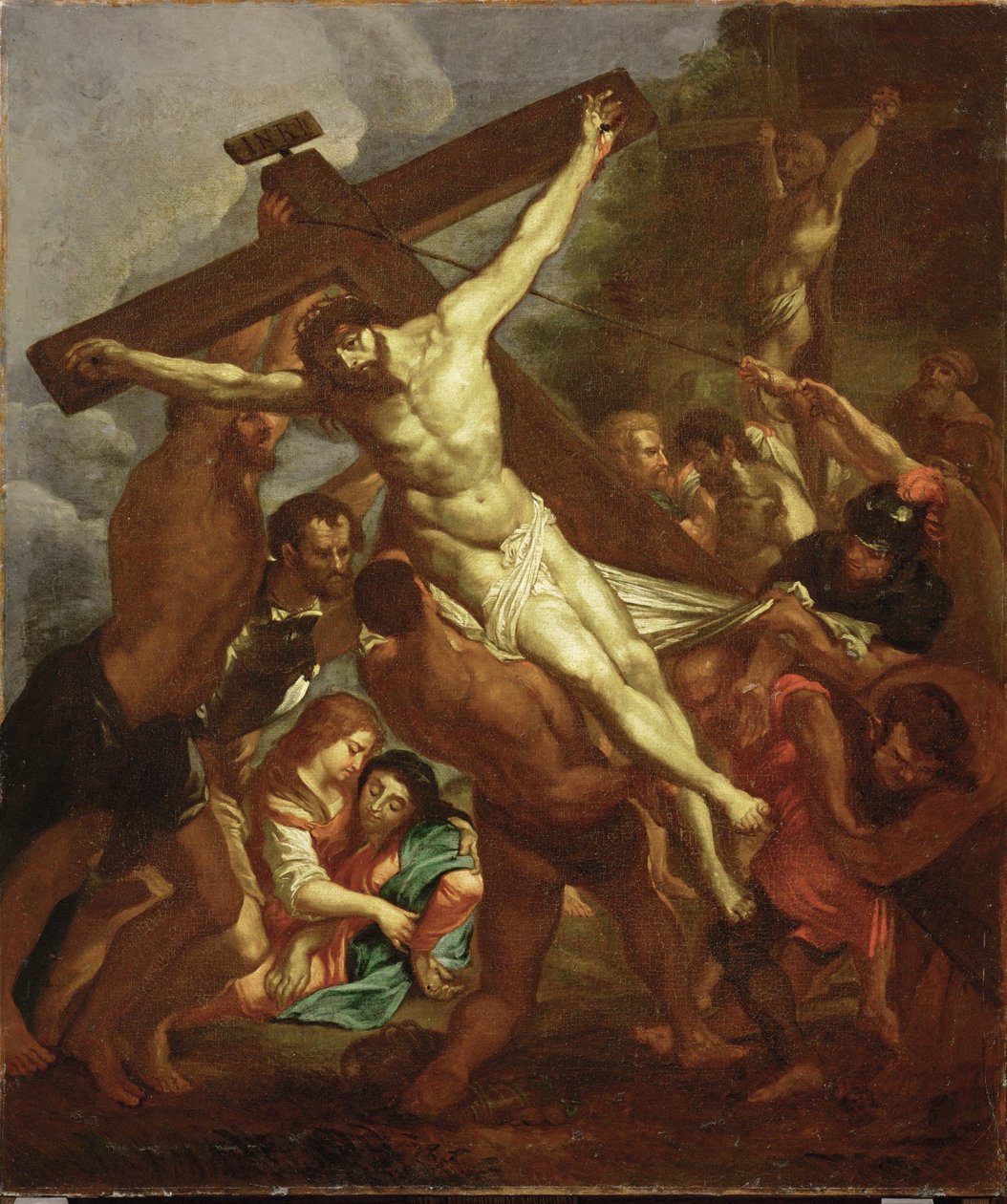 Die Kreuzaufrichtung, ca. 1600-50 von Peter Paul Rubens