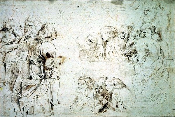 Drei Gruppen von Aposteln beim letzten Abendmahl von Peter Paul Rubens