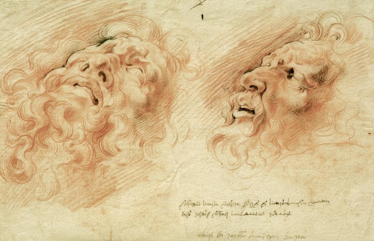 Zwei Studien nach dem Kopf des Laokoon von Peter Paul Rubens