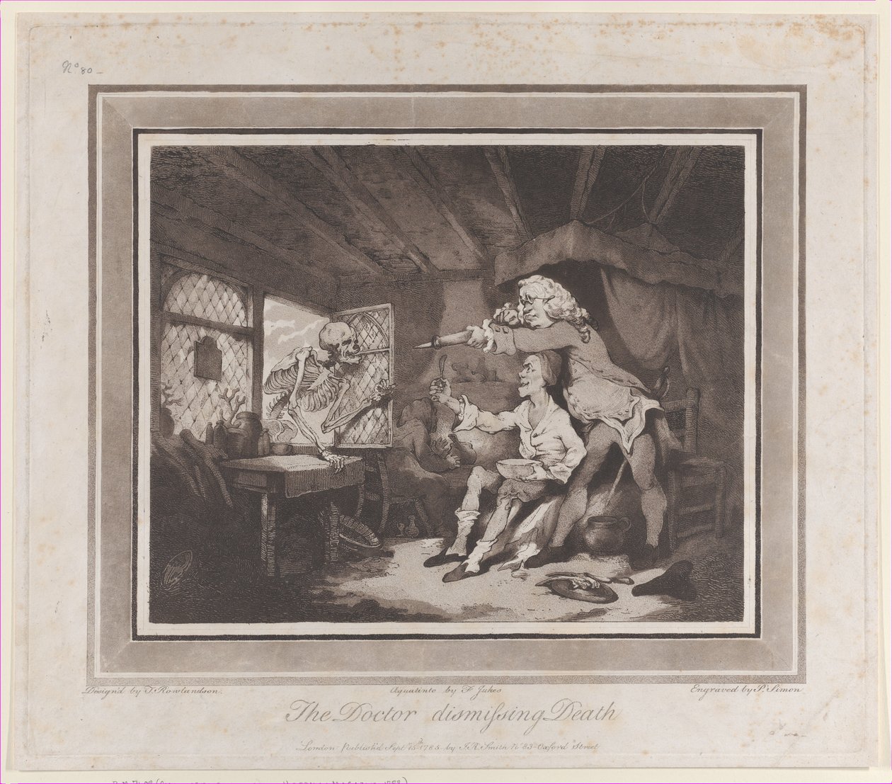Der Arzt entlässt den Tod, 15. September 1785 von Peter Simon