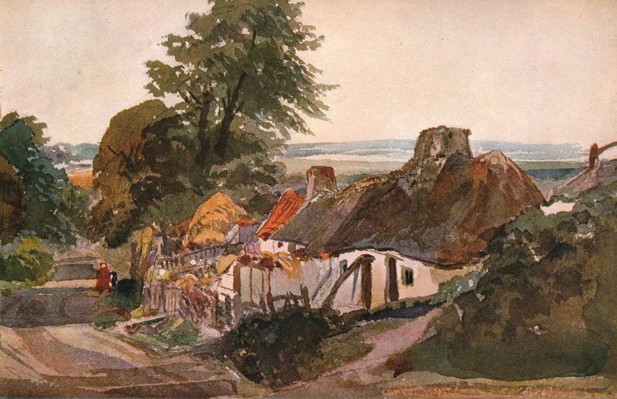 Eine Gasse mit Hütten, ca. 1820 von Peter de Wint