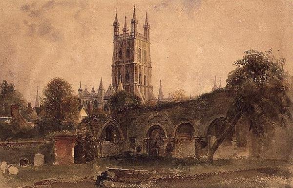 Gloucester Kathedrale mit den Ruinen der St. Catherine