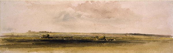 Heuernte in den Lincolnshire Wolds (Aquarell auf Papier) von Peter de Wint