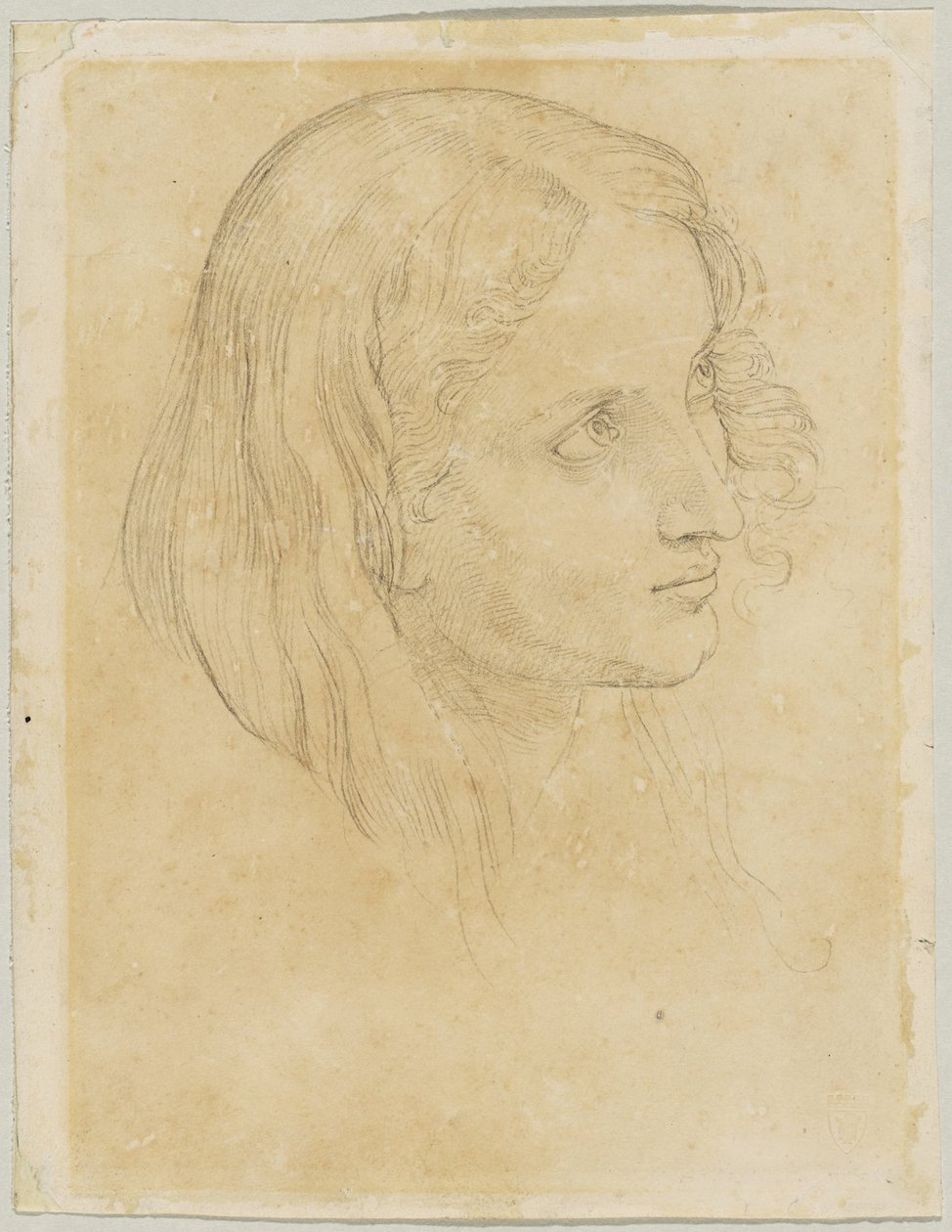 Detailstudie zum Schreiber in "Joseph deutet den Traum des Pharao" von Peter von Cornelius