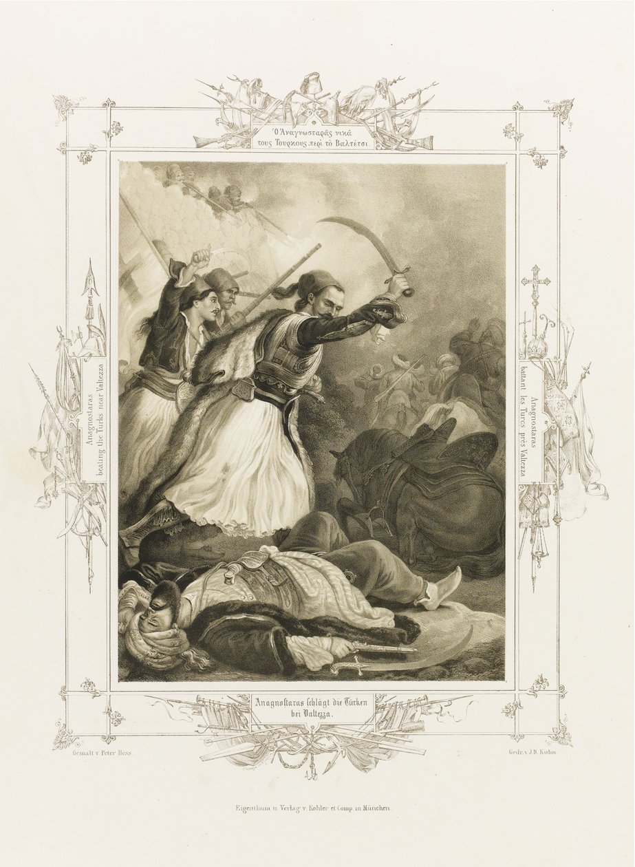 Christos Anagnostaras aus dem Album des griechischen Heldentums, ca. 1835 von Peter von Hess