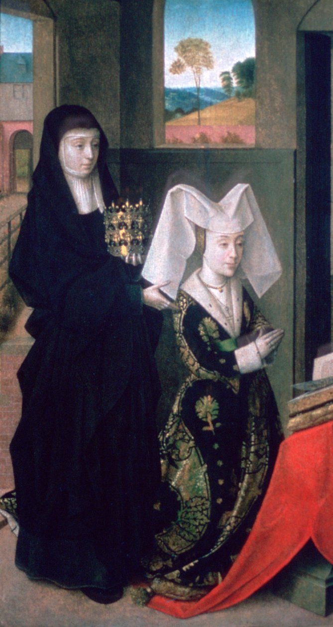 Isabel von Portugal mit St. Elisabeth, 1457-1460 von Petrus Christus