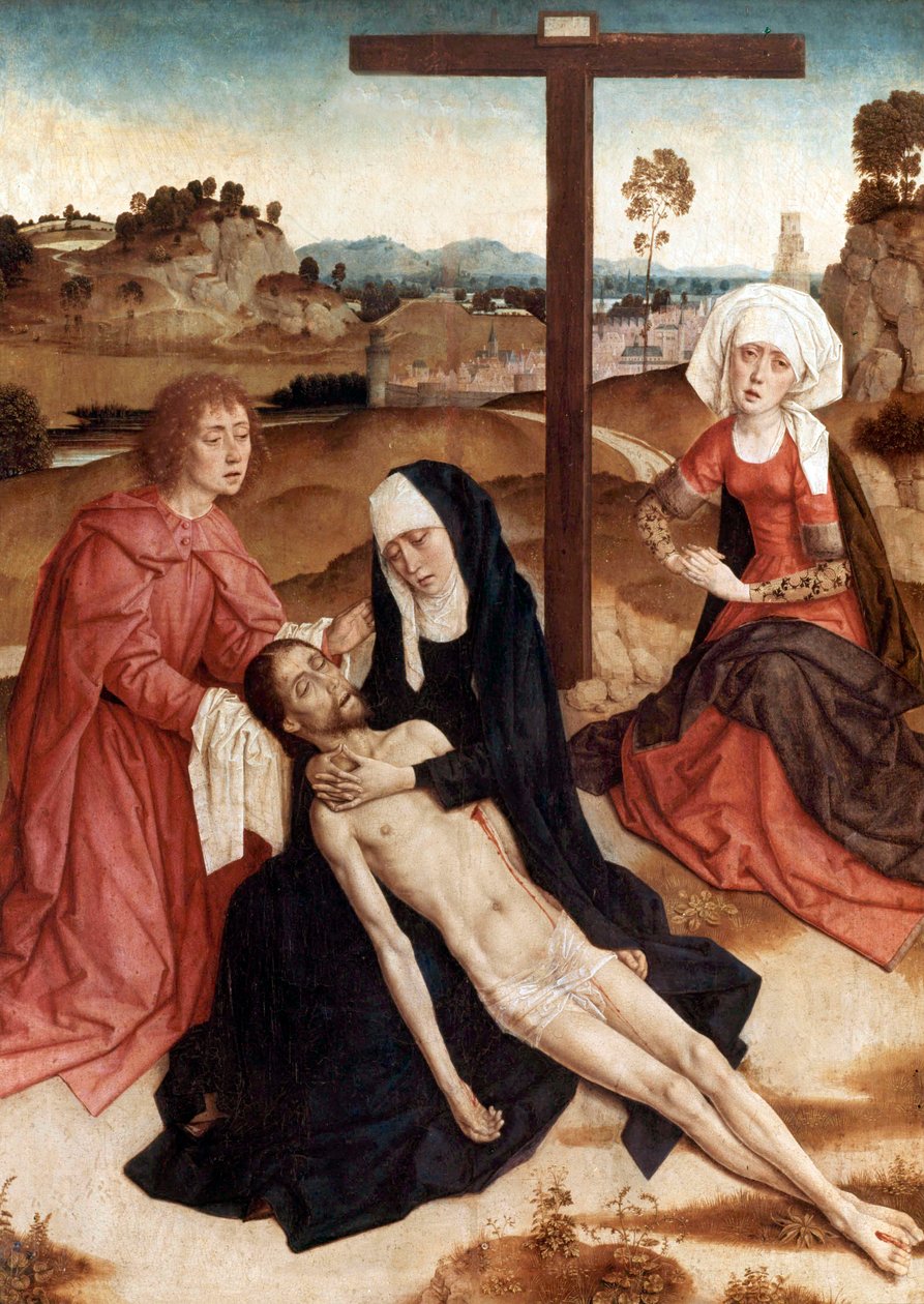 Beweinung Christi, ca. 1444 von Petrus Christus