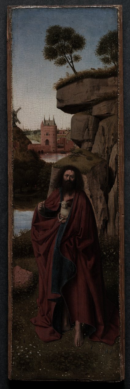 Johannes der Täufer in einer Landschaft, ca. 1445 von Petrus Christus