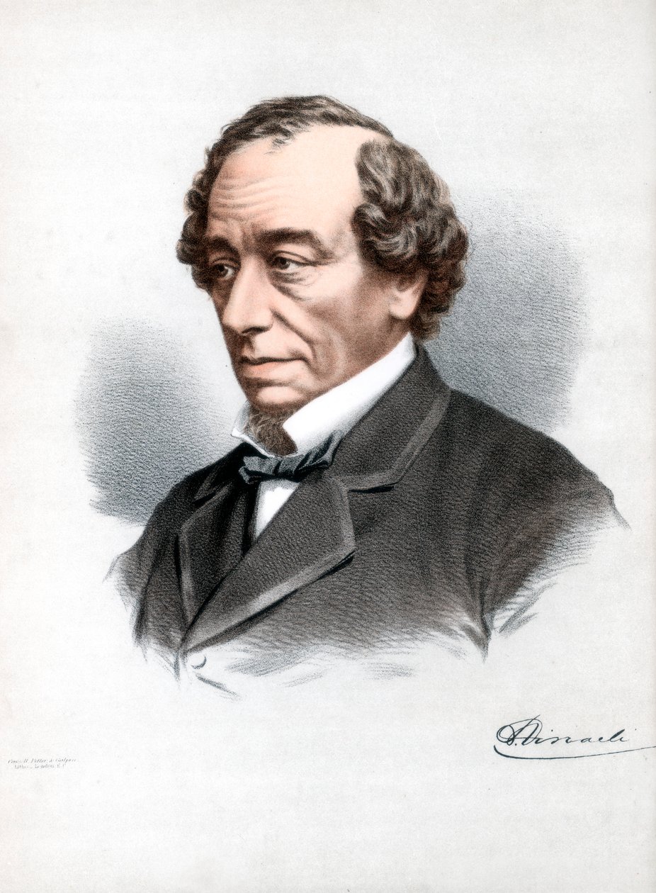 Benjamin Disraeli, 1. Earl of Beaconsfield, britischer konservativer Staatsmann, ca. 1890 von Petter and Galpin Cassell