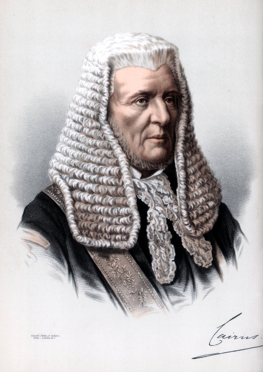 Hugh NcCalmont Cairns, 1. Earl Cairns, Lordkanzler von Großbritannien, um 1890 von Petter and Galpin Cassell