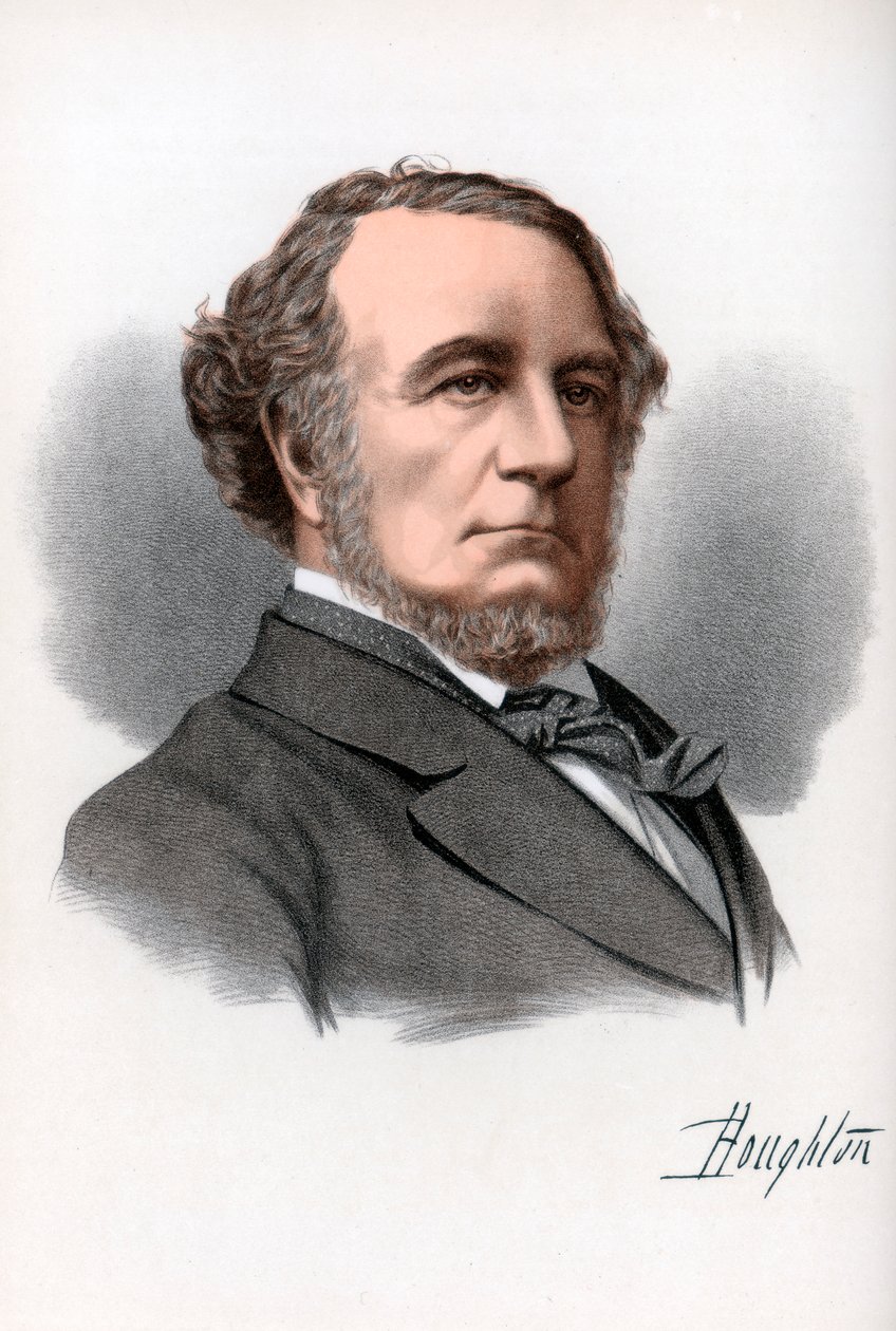 Richard Monckton Milnes, 1. Baron Houghton, englischer Dichter und Politiker, ca. 1890 von Petter and Galpin Cassell