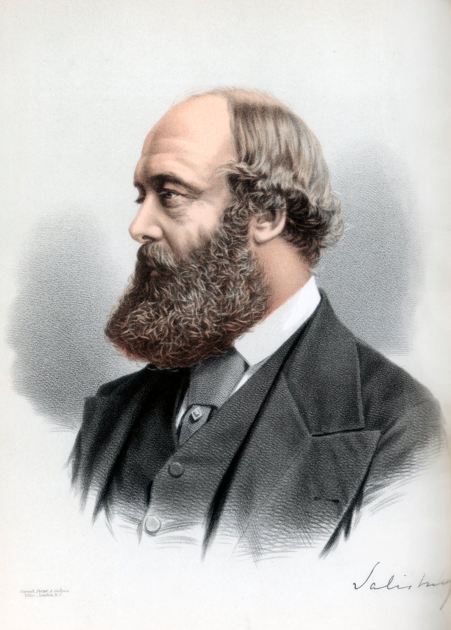 Robert Gascoyne-Cecil, 3. Marquess of Salisbury, britischer Staatsmann und Premierminister, ca. 1890 von Petter and Galpin Cassell