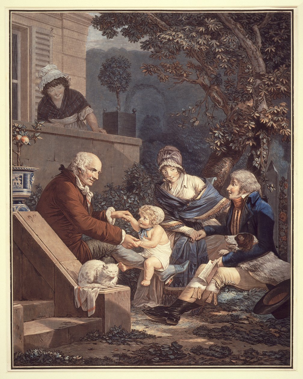 Die väterlichen Freuden von Philibert-Louis Debucourt