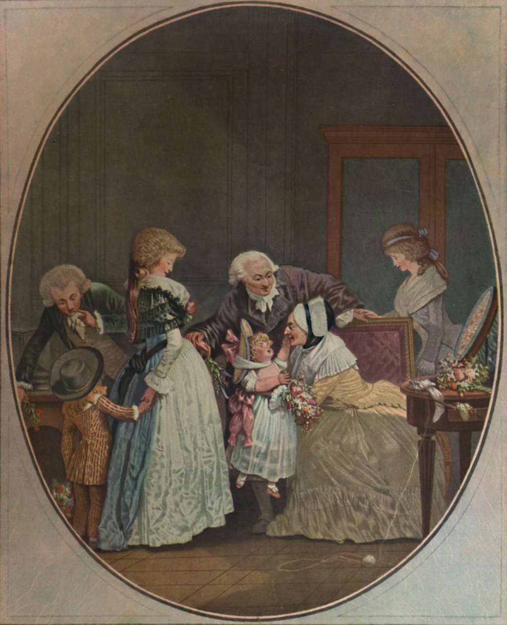 Les Bouquets, Ou La Fête De La GrandMaman, 1788, 1913 von Philibert Louis Debucourt