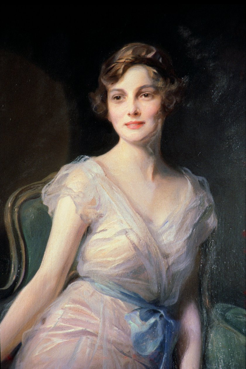 Detail (Porträt von Miss Leicester-Warren) von Philip Alexius de Laszlo