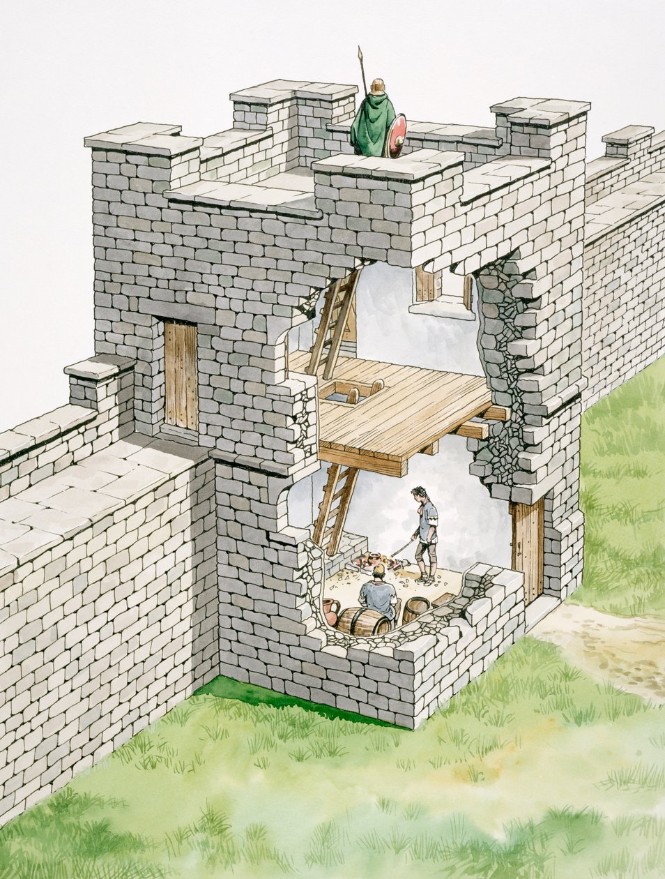 Hadrianswall: Banks East Turm, 2. Jahrhundert, 1990-2010 von Philip Corke