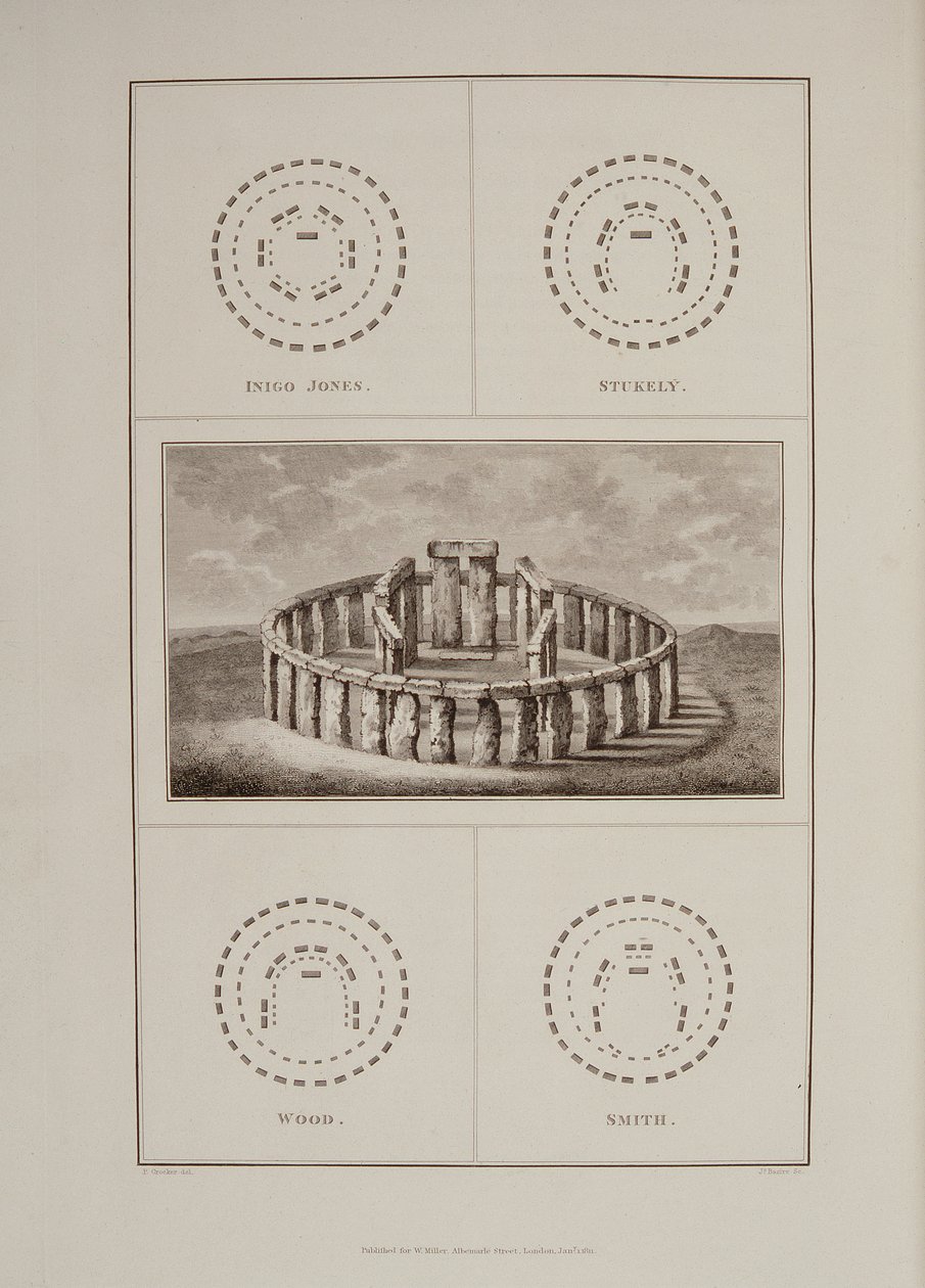 Ansicht von Stonehenge, aus Sir Richard Colt Hoares The History of Ancient Wiltshire, graviert von James Basire, London, 1810-11 von Philip Crocker